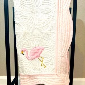 Baby Gift! Crib Quilt For Nursery - Flamingo -36”x45”